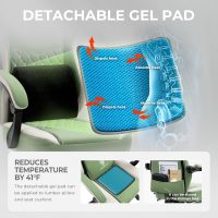 Dowinx Gaming Chair Breathable Fabric Game Chair with Gel Pad and Storage Bag, Comfortable Gamer Chair with Pocket Spring Cushion, Ergonomic Computer Chair with Footrest, Green - Image 5
