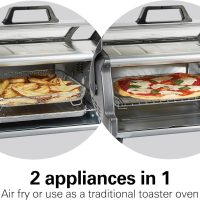 Hamilton Beach Air Fryer Toaster Oven Combo with Large Capacity, Fits 6 Slices or 12” Pizza, 4 Cooking Functions for Convection, Bake, Broil, Roll-Top Door, Easy Reach Sure-Crisp, Stainless Steel - Image 6