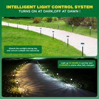 Super Bright Solar Lights Outdoor Waterproof 10 Pack, Dusk to Dawn Up to 12 Hrs Solar Powered Pathway Garden Lights Auto On/Off, LED Landscape Lighting Decorative for Walkway Patio Yard - Image 5