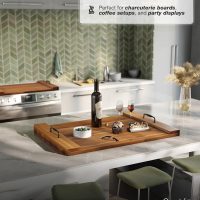 BLUEWEST Noodle Board Stove Cover, Acacia Wood Stove Top Board for Gas Burners and Electric Stove, Extra Thick Wooden RV Stovetop/Sink Cover - Tray for Kitchen Counter Space - Image 7