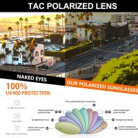 Polarized Sunglasses Women Men Square Sun Glasses Driving Running Fishing Golf SY6047 - Image 5