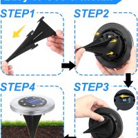 Solar Ground Lights, Waterproof Solar Garden Light, Upgraded Outdoor Garden Waterproof Bright in-Ground Light, Landscape Lights for Pathway,Yard,Deck,Lawn,Patio,Walkway (12 Pack White Light) - Image 5