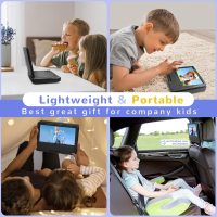 9.5" Portable DVD Player with Bluetooth, Support 1080P Video, MP4 Formats, 7.5" Swivel HD Screen, 5 Hours Work Time, Car DVD Player for Kids and Car, Sync TV, Support TF Card/USB 1000G, Regions Free - Image 5