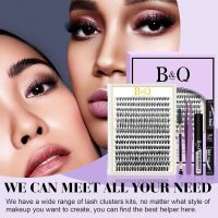 B&Q Lash Clusters Kit 280PCS Eyelash Clusters Kit,30D 40D D 9-16MIX Individual Lash Comfortable Eyelash Extension Set, Classic Look with Bond and Seal Waterproof, Remover DIY at Home(Set,30D+40D) - Image 3