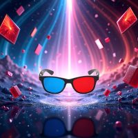 1Pc Red and Blue 3D Glasses,3D Viewing Glasses,Universal TV Movie Dimensional Video Frame,DVD Game 3D Style,Televisions and Video Accessories - Image 6