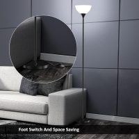 PESRAE Floor Lamp, Remote Control with Stpeless Color Temperatures and Brightness, Torchiere lamp for Bedroom, Living Room, Bulb Included (Matte Black) - Image 6