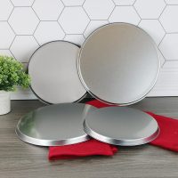Reston Lloyd, Burner Covers For Electric Stovetop, Decorative Lightweight Tin Covers, Set of 4 (2-8 inch & 2-10 inch), Conceals Messy Drip Pans, Stainless Steel Color - Image 3