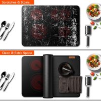Fireproof Stove Cover, Heat Resistant Stove Top Covers for Electric Stove, 30x21 Inch Glass Stove Top Cover Oven, Waterproof Cooktop Cover, Electric Stove Top Cover Mat, Glass Stove Top Protector - Image 2