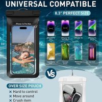 Waterproof Phone Case, with Inside Card Bag, Waterproof Phone Pouch for iPhone, Cell Phone Dry Bag for Cruise Travel Vacation Accessories Large Phone Holder, 2 Pack-Black - Image 2