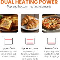 Elite Gourmet EAF0852SS 8.5Qt. Capacity Air Fryer Oven, Air Fry, Broil, Toast, Bake & Broil with Convection, Time and Temperature Controls, 800-Watts, Includes 25 Delicious Recipes, Stainless Steel - Image 7