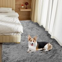 5X8 Ultra Soft Rug for Living Room, 5X8 Fluffy Shag Area Rug for Bedroom, Modern Shaggy Carpets Fuzzy Rug for Teens Dorm Nursery Home Decor Aesthetic, Upgrade Anti-Skid Durable, Grey - Image 4