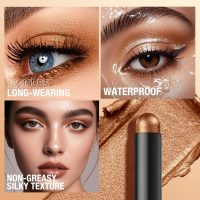 LANGMANNI 8Colors Dual-Ended Eyeshadow Stick Set – Silky Smooth, Waterproof & Transfer-Proof, Built-in Blender Brush, All-Day Matte & Shimmer Wear Eye Makeup(#A) - Image 4