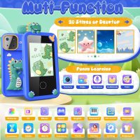 Kids Smart Phone Toys for Boys,Dinosaurs Gift Toys for Boys Ages 3-9 Christmas Birthday Gifts Mini Smart Phone Toys With 2.8" Touchscreen 16 Learning Games Dual Camera Music Player, 8G SD Card - Image 2
