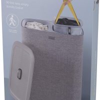 Joseph Joseph Tota 90 liter/23.8 gallon Laundry Hamper Separation Basket with lid, 2 Removable Washing Bags with Handles - Gray - Image 9
