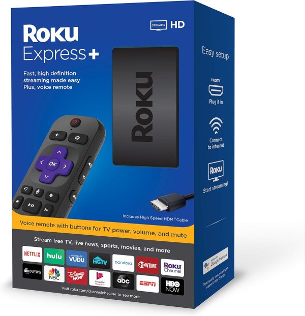 Roku Express+ HD Streaming Media Player with Voice Remote