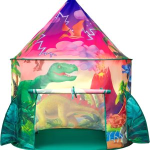 JOYIN Dinosaur Play Tent for Kids, Pop Up Play Tent for Boys & Girls, Kids Indoor Outdoor Dinosaur Playhouse Tent Set for Toddlers Birthday
