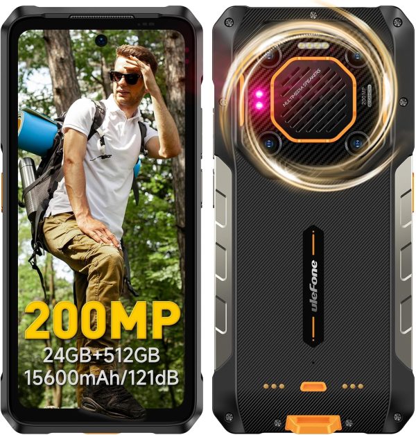 Ulefone Armor 26 Ultra 5G Rugged Smartphone, MTK Dimensity 8020 24GB+512GB, 200MP Quad Camera, 15600mAh(120W), 33W Dock Charging, 121dB Speaker, 6.78" FHD+ Corning Gorilla Screen, IP68/69K, Android 13