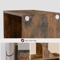 SUNMORY 6 Tier Tree Bookshelf, Small Bookcase with Storage Cabinet, Modern Tall Narrow Bookshelves Organizer, Floor Standing Book Shelf for Bedroom/Living Room/Home Office/Corner, Rustic Brown - Image 6