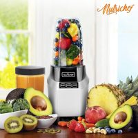 NutriChef Personal Electric Single Serve Blender - Small Professional Kitchen Countertop Mini Blender for Shakes & Smoothies, Pulse Blend, Convenient Lid Cover, Portable 20 & 24 oz Cups, Black - Image 6