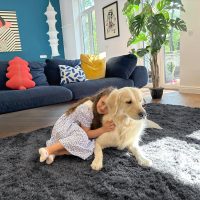 OLANLY Area Rugs for Living Room Bedroom, Machine Washable 4x5.9 ft Soft Fluffy Shaggy Bedside Rug, Indoor Floor Carpet for Kids Girls and Boys, Dorms, Nursery Rooms, Home Decor Aesthetic, Grey - Image 5