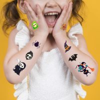 Halloween Temporary Tattoos for Kids - 120 Pieces Halloween Trick or Treat Fake Tattoos Stickers for Boys and Girls,Halloween Party Favors for kids Assorted Goodies Tattoos Goody Bag Stuffers - Image 2
