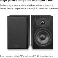 Denon D-M41 Home Theater Mini Amplifier and Bookshelf Speaker Pair - Compact HiFi Stereo System with CD, FM/AM Tuner and Wireless Bluetooth Music | Perfect for Small Rooms and Home Cinema - Image 4