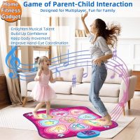 SUNLIN Dance Mat - Dance Mixer Rhythm Step Play Mat - Dance Game Toy Gift for Kids Girls Boys - Dance Pad with LED Lights, Adjustable Volume, Built-in Music, 3 Challenge Levels (3-12 Years Old) - Image 3