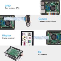 Miuzei Raspberry Pi 4 Case with Fan Cooling Pi 4B Case with 5V 3A Power Supply, 4 pcs Aluminum Heatsinks Support Pi 4 Model B 8gb/4gb (No Raspberry Pi Board) - Image 2