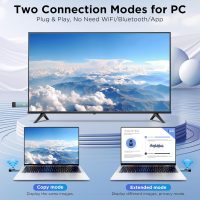 2025 Upgraded Wireless HDMI Transmitter and Receiver, LED Display, 4K Decode 1080P@60Hz Ultra HD Video Output, Plug&Play 5G+2.4G for Video and Audio to Monitor from PC/Projector/TV Box - Image 4