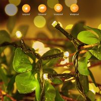 Brightown 2 Pack Solar String Lights for Outside, 92Ft 240 LED Solar Lights Outdoor Waterproof with 8 Modes, Solar Outdoor String Light for Patio Yard Tree Garden Party Decorations, Warm White - Image 4