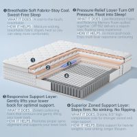 Full Mattress,Full Size Mattress,12 Inch in a Box,Superior Hybrid with Memory Foam for Extra Lumbar Support,100 Night Trial,Maximum Support,Zoned Spring, Firm (12 Inch, Full) - Image 5