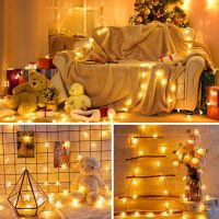 Minetom Star String Lights Battery Operated - 17 ft 50 LED Star Fairy String Lights with Timer, Waterproof for Indoor Bedroom Tent Loft Bed Patio Party Wedding Decor, Warm White - Image 5