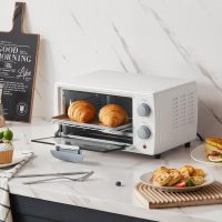 COMFEE' Countertop Oven, Small Toaster Oven Combo 4 slice, Mini Oven for 9" Pizza, Compact Oven, Bake, Broil, 950W, White, CTO-E101A(WH) - Image 7