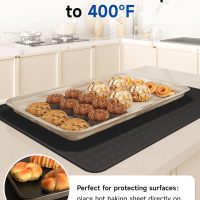 Silicone Stove Top Cover for Electric Stove, Glass Stove Top Protector, Stovetop Cover Mat for Cooktop, Flat Range Cover, Oven Top Protector, Coffee Bar Mat, 28 x 20 in, Black - Image 7