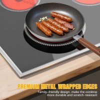 Electric Cooktop 36 Inch, 5 Burners Electric Stove Top Touch Control, 8400W Built-in Ceramic Stovetop 36" with Expandable Zone, Child Lock, Timer, Pause Control, 220-240v Hardwired (No Plug) - Image 8