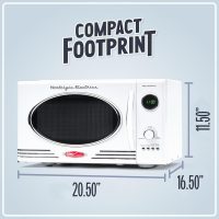 Nostalgia NRMO9WH Microwave Oven, 0.9 Cu. Ft. 800-Watts with LED Digital Display, Child Lock, Easy Clean Interior, White - Image 5