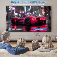 USB C to HDMI Adapter, 2 in 1 USB-C to HDMI Adapter 100W for iPhone 16 15, 4K@60Hz to TV, Type C Digital AV 4K Video Sync Screen Splitter, Connector with Fast Charging Port for iPhone MacBookSamsung - Image 3
