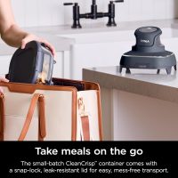 Ninja Crispi 4-in-1 Portable Glass Air Fryer Cooking System, 1500W, 4QT & 6-Cup TempWare Glass Containers with Storage Lids, Microwave, Freezer & Dishwasher Safe, Cyberspace Gray, FN101GY - Image 10