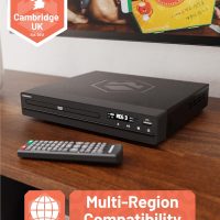 Compact DVD Player with Included HDMI | Multi Region Disc Playback | 1080 HD Upscaling | HDMI, RCA, & AV Connectivity | USB, MP3, & CD Playback | Easy Use Remote Control Included | OAKCASTLE DVD100 - Image 2