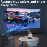 Full HD New Lightweight Projector with Adjustable Angle Stand, Portable Projector with Wi-Fi and Bluetooth, Motorized Focus, Compatible with HDMI/USB/AV/Smartphone/TV Box/Laptop (YDXFP-BWB) - Image 5