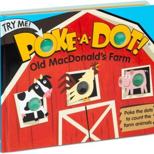Melissa & Doug Poke-a-Dot! Old MacDonald’s Farm, Interactive Children's Board Book with Buttons to Pop, Educational Sensory Toy for Toddlers & Preschoolers Ages 3+ - FSC Certified