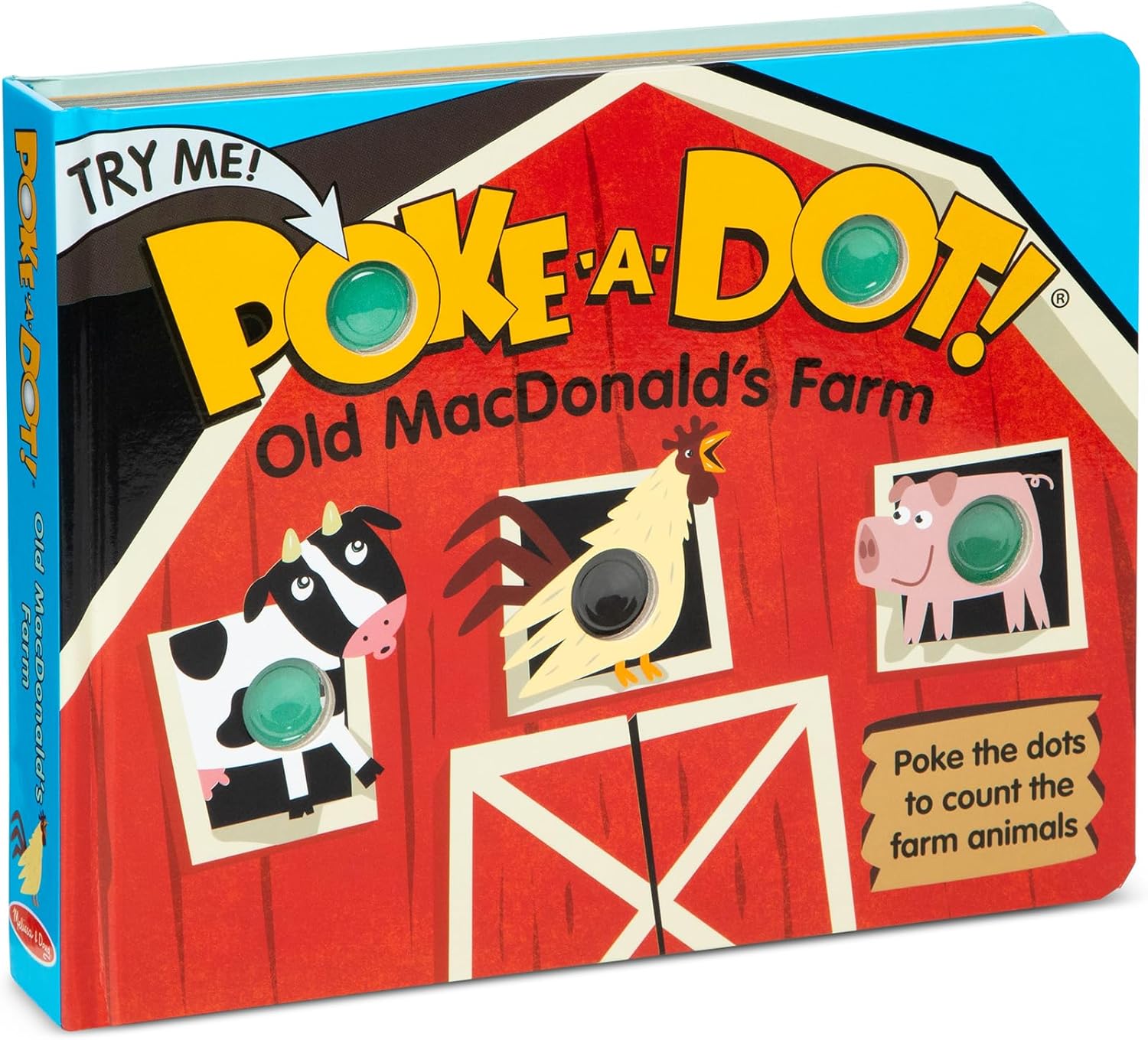 Melissa & Doug Poke-a-Dot! Old MacDonald’s Farm, Interactive Children’s Board Book with Buttons to Pop, Educational Sensory Toy for Toddlers & Preschoolers Ages 3+ – FSC Certified