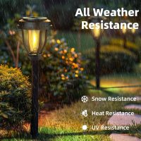 DERAYSION 12 Pack Solar Lights Outdoor, Solar Pathway Lights Auto On/Off Waterproof Garden Landscape Lighting for Path, Yard, Walkway, Driveway Decor - Image 4