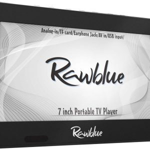 Rawblue 7 Inch Portable Digital TV ATSC TFT Screen Freeview LED TV.Built-in Battery Television/Monitor with Multimedia Player Support USB Card for Car,Caravan,Camping,Outdoor or Kitchen