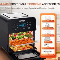 Nuwave Brio 15.5Qt 10-IN-1 Air Fryer Rotisserie Oven, XL Family Size, Even & Crisp AirFry, Reheat, Roast, Dehydrate for Quick Meals, 50°-425°F Control, 100 Presets & 50 Memory, Dishwasher-Safe, 1800W - Image 6