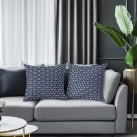 Dark Blue Print Throw Pillow Covers 18x18 Inch, Artistic Throw Pillows Square Cushion Covers, Seamless Pattern Decorative Pillows for Couch Sofa Living Room Bedroom, Housewarming Gifts - Image 5