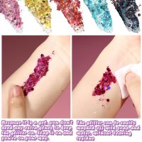 Teenitor Body Glitter Face Glitter Makeup Festival Glitter, 12 Colors Face and Body Glitter Gel, Hair Glitter Gel, Body Makeup - Image 8