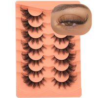 False Eyelashes Wispy Lashes Natural Look Fake Eyelashes Cat Eye Lashes Mink Fluffy Strip False Lashes Fox Eye Lashes Pack 7 Pairs ALICROWN - Image 9