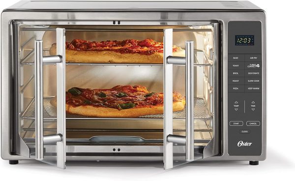 Oster Air Fryer Oven 10-in-1 Countertop Toaster Oven with XL Capacity & French Doors, Stainless Steel