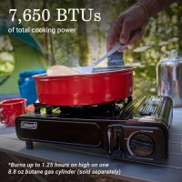 Coleman Classic 1-Burner Butane Stove, Portable Camping Cooktop with Carry Case & InstaStart Ignition, Adjustable Burner with 7650 BTUs of Power for Camping, Grilling, Tailgating, & More - Image 6